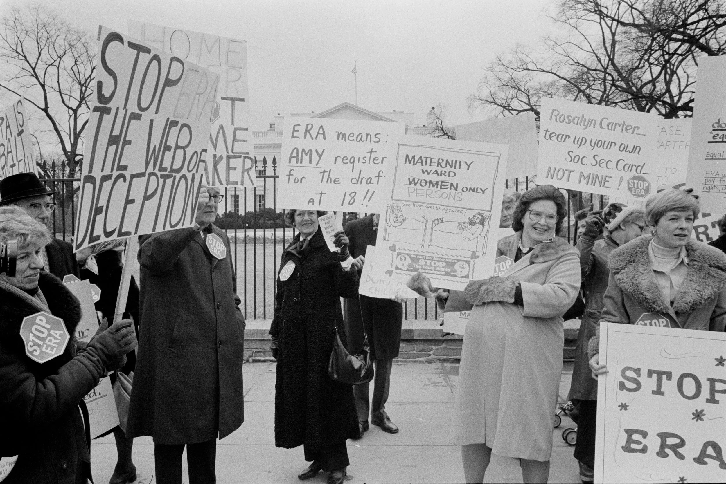 Women protesting their own rights against the Equal Rights Amendment. Public domain image.